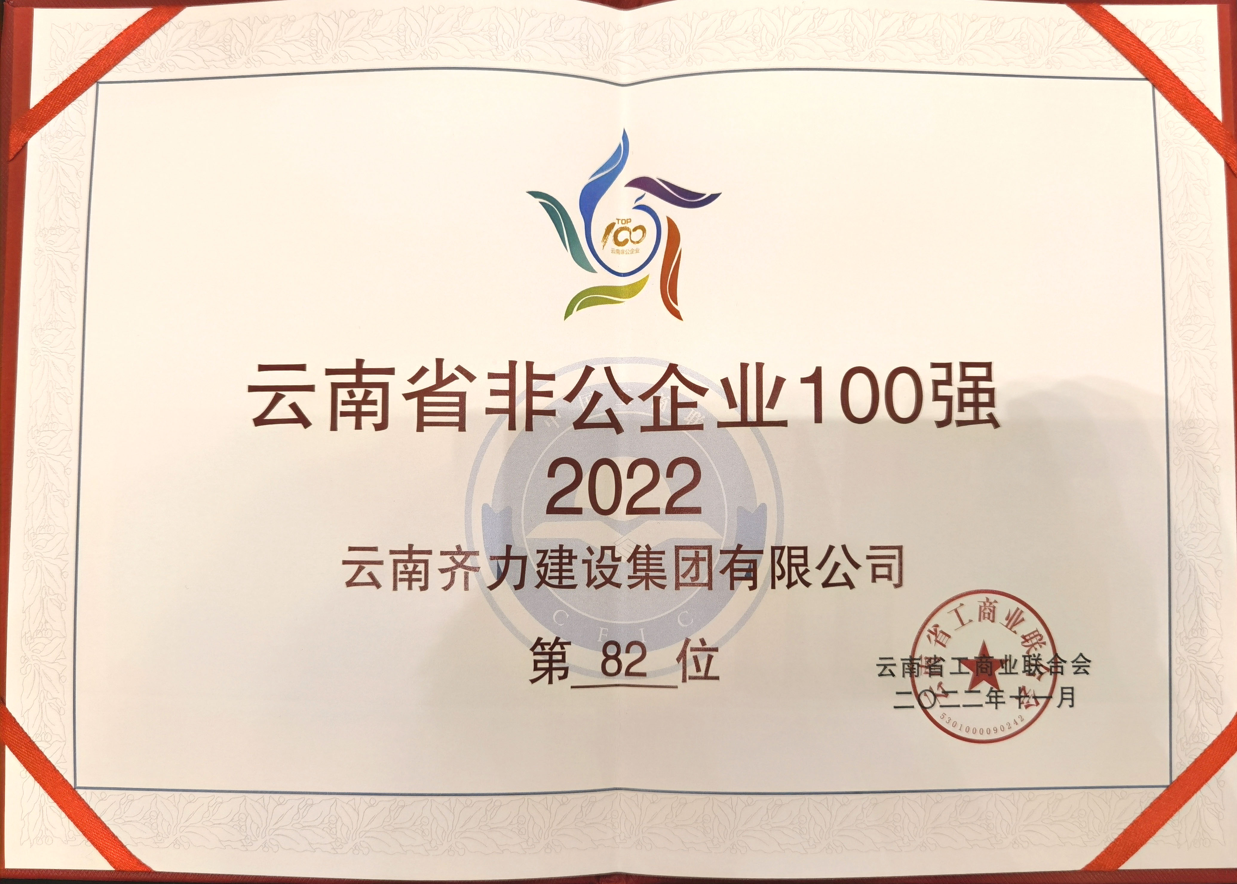 2022年云南省非公企业100强